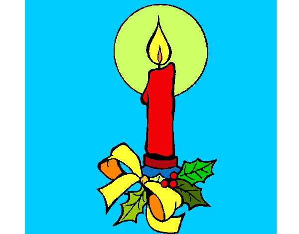 Dibujo Vela de navidad 2 pintado por lissy