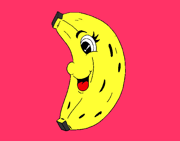 Dibujo Banana feliz pintado por kareng