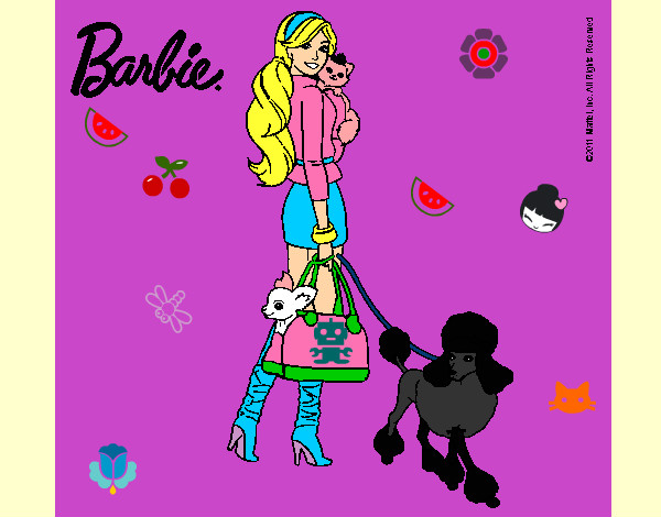 Dibujo Barbie elegante pintado por gamergirl