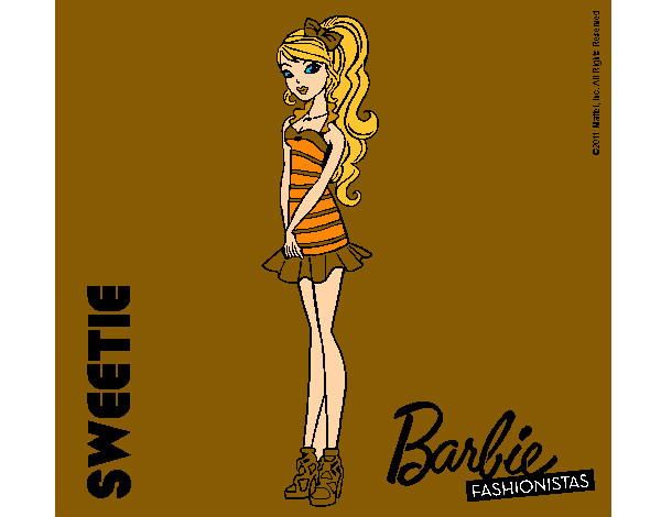 Dibujo Barbie Fashionista 6 pintado por Angustias 