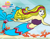 Dibujo Barbie sirena pintado por nidhi