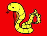 Dibujo Cobra con pandereta pintado por mariaeuge