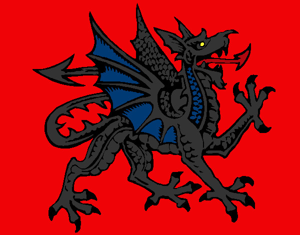 Dibujo Dragón agresivo pintado por gamergirl