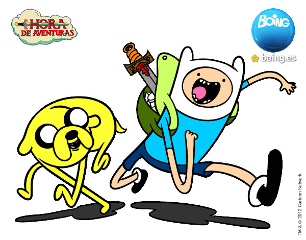 Dibujo Finn y Jake pintado por DRAKONIAN