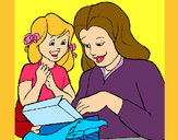 Dibujo Madre e hija pintado por anica28