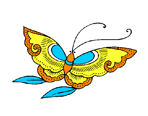 Dibujo Mariposa 8a pintado por dariu