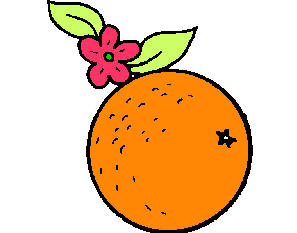 Dibujo naranja pintado por kareng