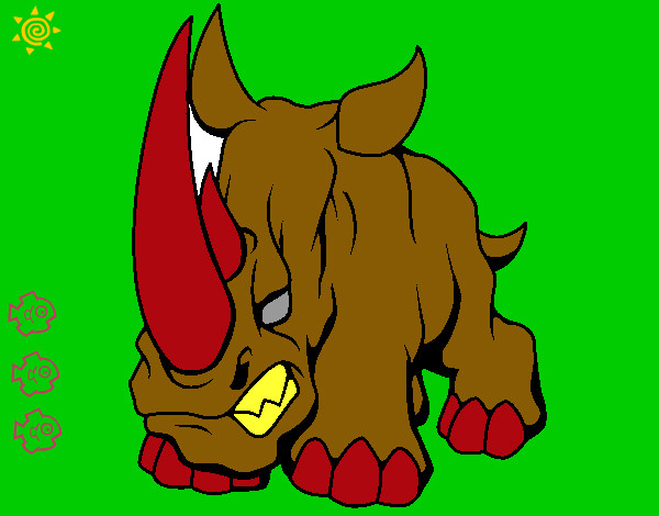 Dibujo Rinoceronte II pintado por deibi
