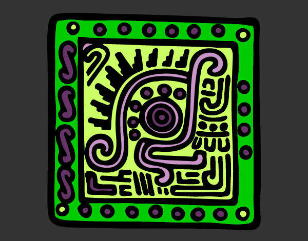 Dibujo Símbolo maya pintado por MADALIN