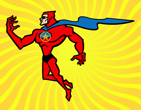 Dibujo Superhéroe poderoso pintado por heber123