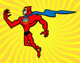 Dibujo Superhéroe poderoso pintado por heber123