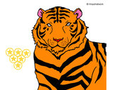 Dibujo Tigre 3 pintado por dariu