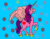 Dibujo Unicornio con alas pintado por gamergirl