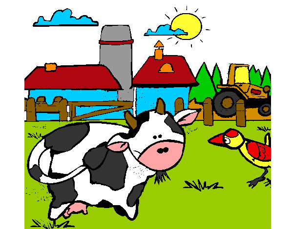 Dibujo Vaca en la granja pintado por andriany