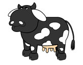 Dibujo Vaca pensativa pintado por harr