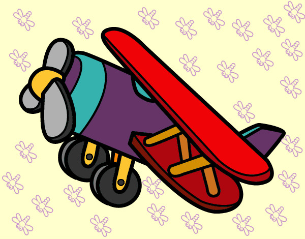 Dibujo Avión acrobático pintado por chiisai