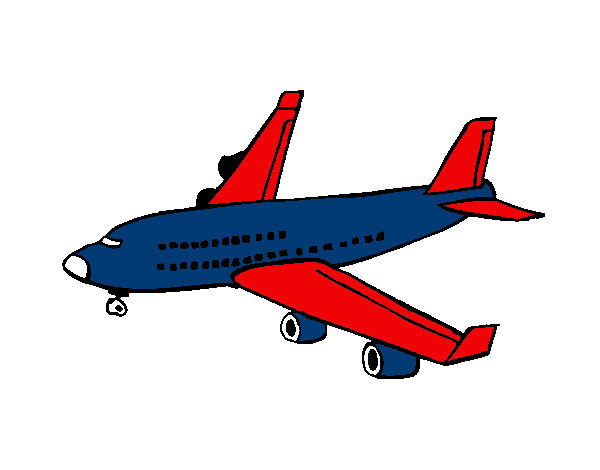 Dibujo Avión de pasajeros pintado por BONN