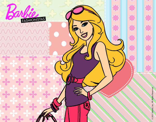 Dibujo Barbie casual pintado por estefani23