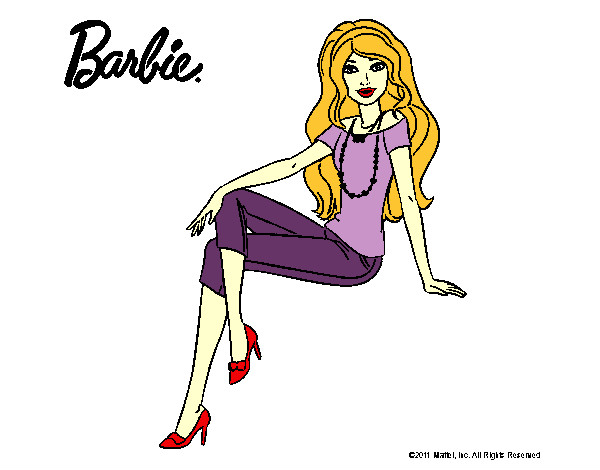 Dibujo Barbie moderna pintado por Dibujada