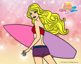 Dibujo Barbie surfera pintado por lauraesca