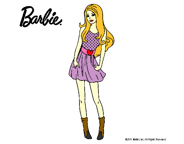 Dibujo Barbie veraniega pintado por Dibujada