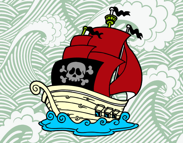 Dibujo Barco de piratas pintado por DANIELSB