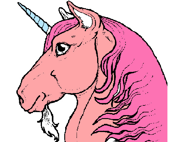 Dibujo Cabeza de unicornio pintado por vero_1D