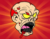 Dibujo Cabeza de zombi pintado por DEMIAN5