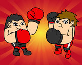 Dibujo Combate de boxeo pintado por MAURICIOS