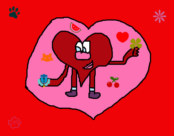 Dibujo Corazón 8 pintado por rzvs