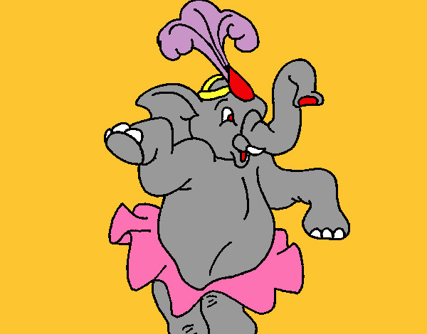 Dibujo Elefante bailando pintado por sheilamanz