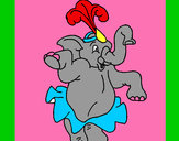 Dibujo Elefante bailando pintado por vickymp