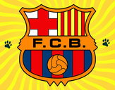 Dibujo Escudo del F.C. Barcelona pintado por Garycr7