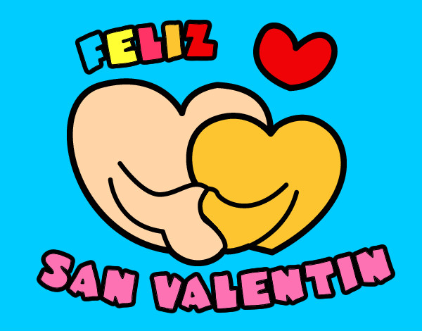 Dibujo Feliz San Valentin pintado por JEVASOMA