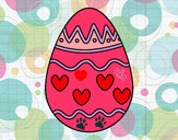 Dibujo Huevo con corazones pintado por agus003