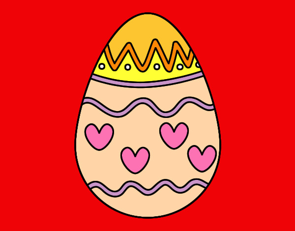 Dibujo Huevo con corazones pintado por tizi2014