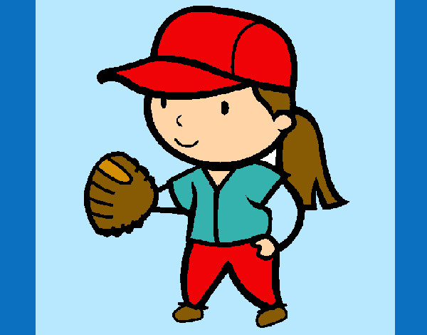 Dibujo Jugadora de béisbol pintado por meryk