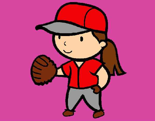 Dibujo Jugadora de béisbol pintado por vaaaneeeee