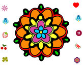 Dibujo Mándala con una flor pintado por cipres