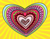 Dibujo Mandala corazón pintado por LARIIZA