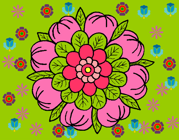 Dibujo Mandala floral pintado por Crystal25