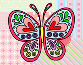 Dibujo Mandala mariposa pintado por renyale09