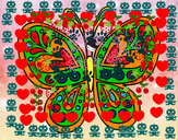 Dibujo Mandala mariposa pintado por sheilamanz