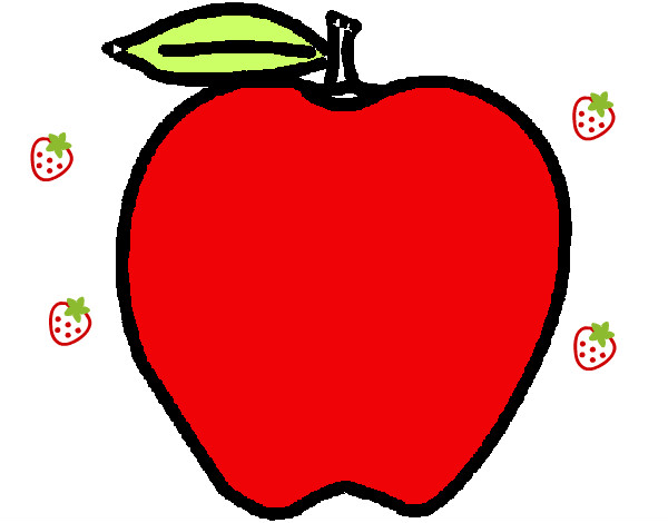 Dibujo manzana pintado por HERMOGENES