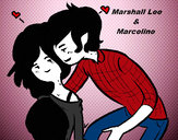 Dibujo Marshall Lee y Marceline pintado por Crystal25