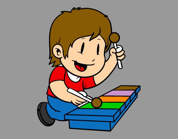 Dibujo Niño con xilófono pintado por tizi2014