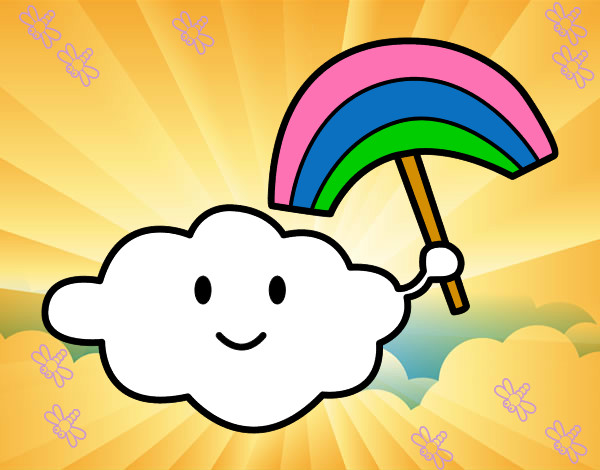 Dibujo Nube con arcoiris pintado por renyale09