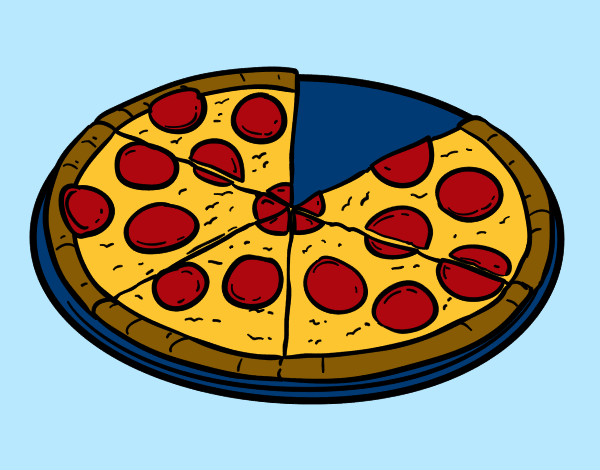 Dibujo Pizza de pepperoni pintado por james_9