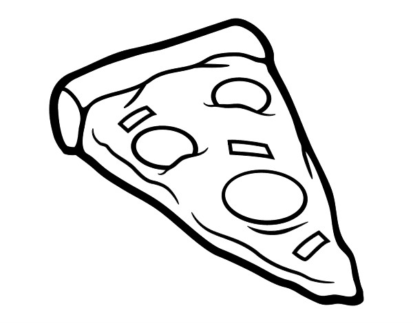 Dibujo Ración de pizza pintado por HERMOGENES