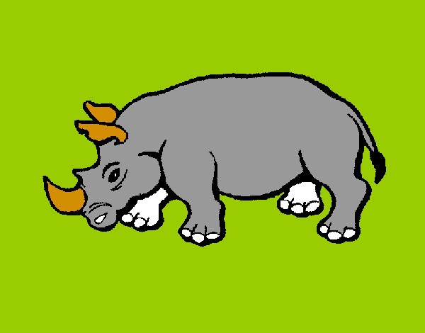 Dibujo Rinoceronte 2 pintado por vero_1D